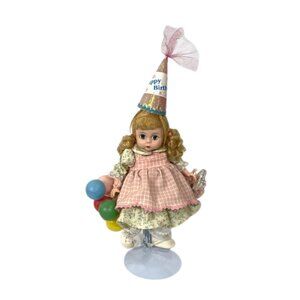 Madame Alexander restrung 8" Happy Birthday doll with stand